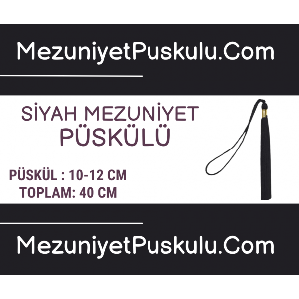 Siyah Mezuniyet Püskülü